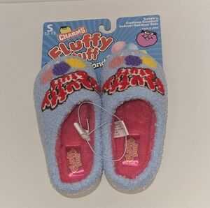 Charms Fluffy Stuff Cotton Candy Youth Slippers 12/13‎ • Plush Cozy Fashion-Core